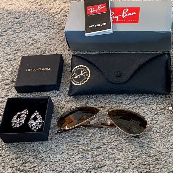 Ray-Ban Aviator+D&G Sunglasses+ Earrings Lily and Rose - Picture 2 of 9